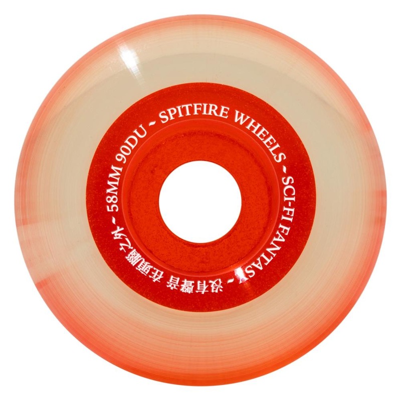 Spitfire Sapphire Sci Fi Orange Skateboard Wheels – 58mm 90D