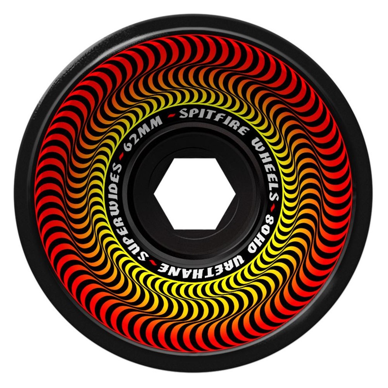 Spitfire Superwides 80HD Black Skateboard Wheels – 62mm