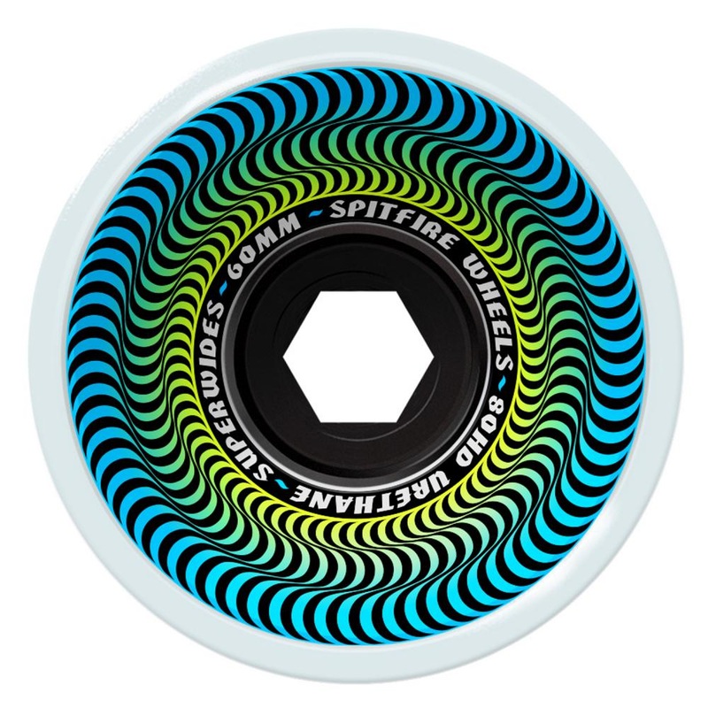 Spitfire Superwides 80HD Ice Grey Skateboard Wheels – 60mm