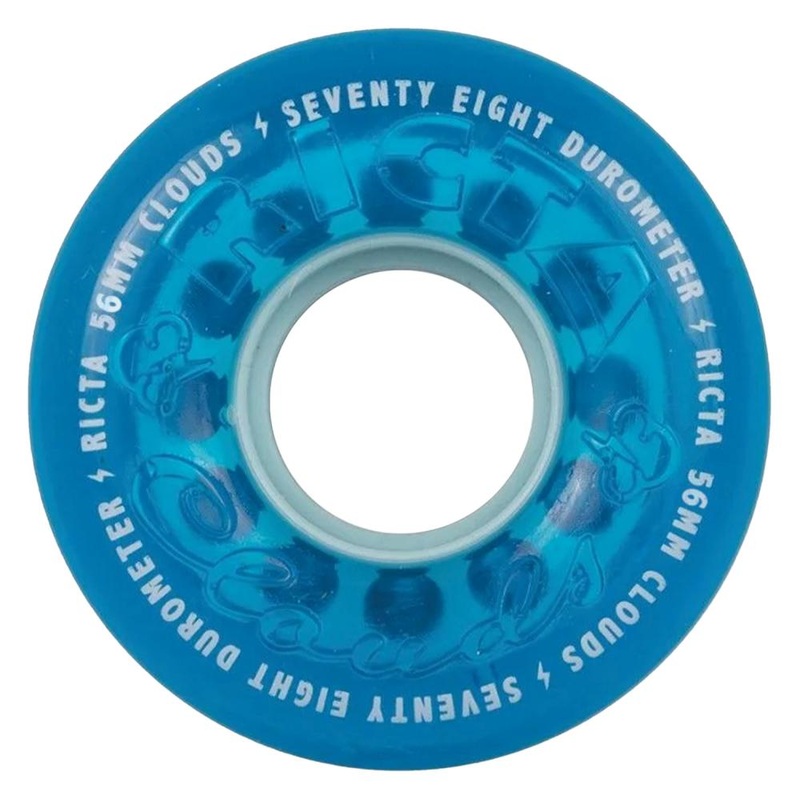 Ricta Clouds Translucent Blue Skateboard Wheels – 56mm 78a
