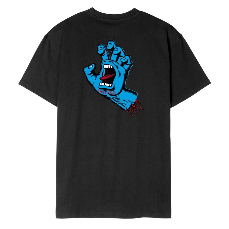 Santa Cruz Screaming Hand Chest T Shirt – Black