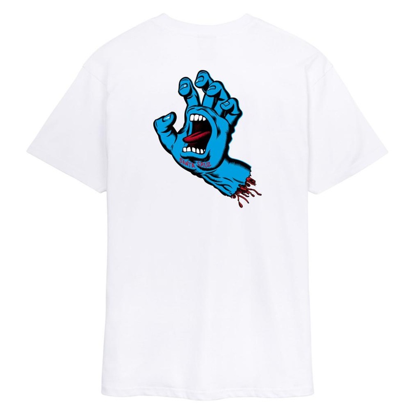 Santa Cruz Screaming Hand Chest T Shirt – White