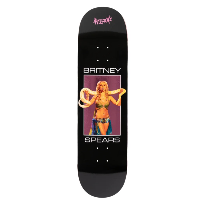 Welcome Britney Spears Snake Black/Pink Foil Skateboard Deck – 8.5