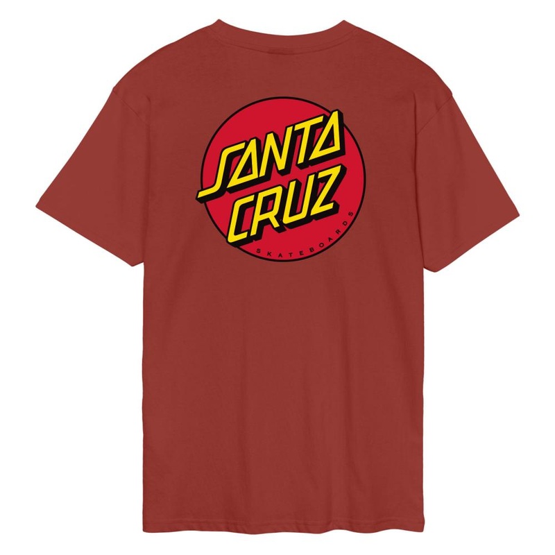 Santa Cruz Classic Dot Chest T Shirt – Dark Rust
