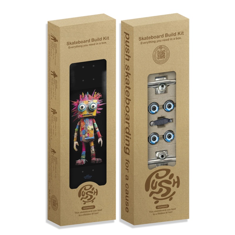 Push Rag Doll Guy FP Incomplete Skateboard – 8.0