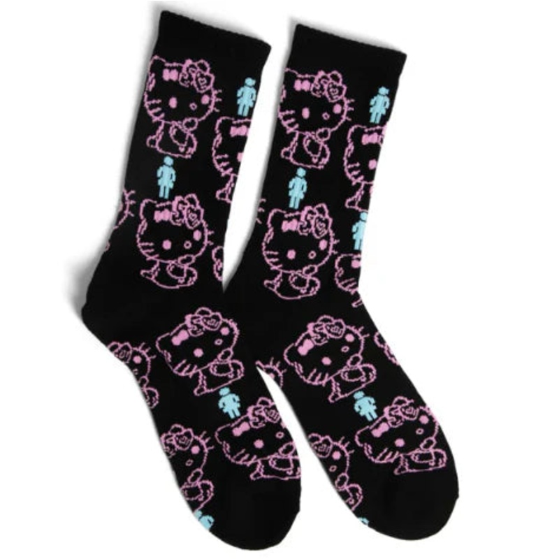 Girl X Hello Kitty 50th Anniversary All Over Socks – Black