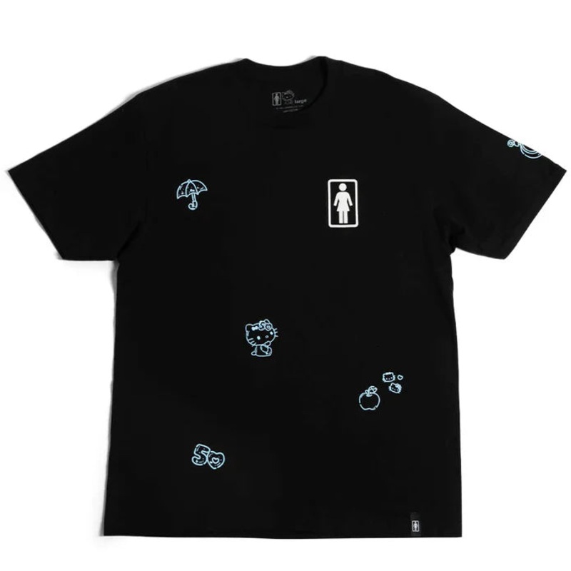 Girl X Hello Kitty 50th Anniversary All Over T-Shirt – Black