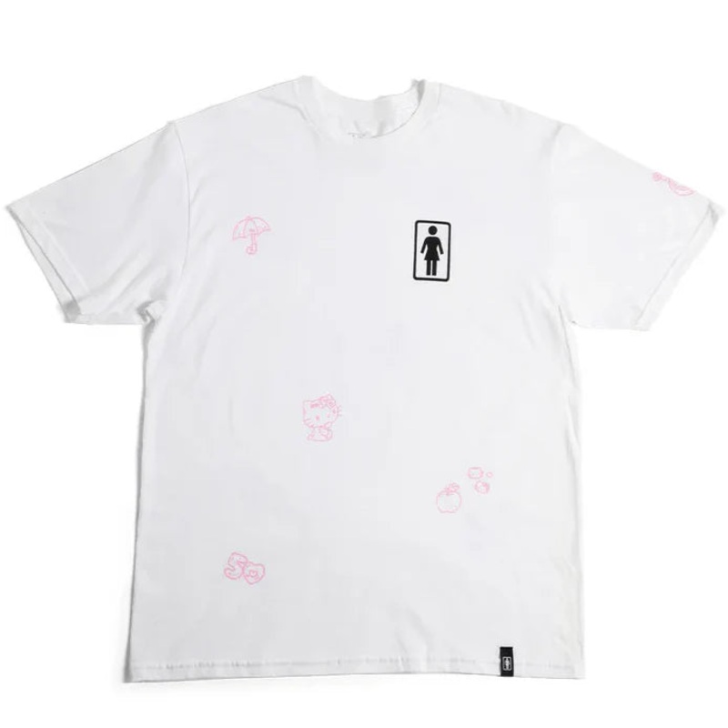 Girl X Hello Kitty 50th Anniversary All Over T-Shirt – White