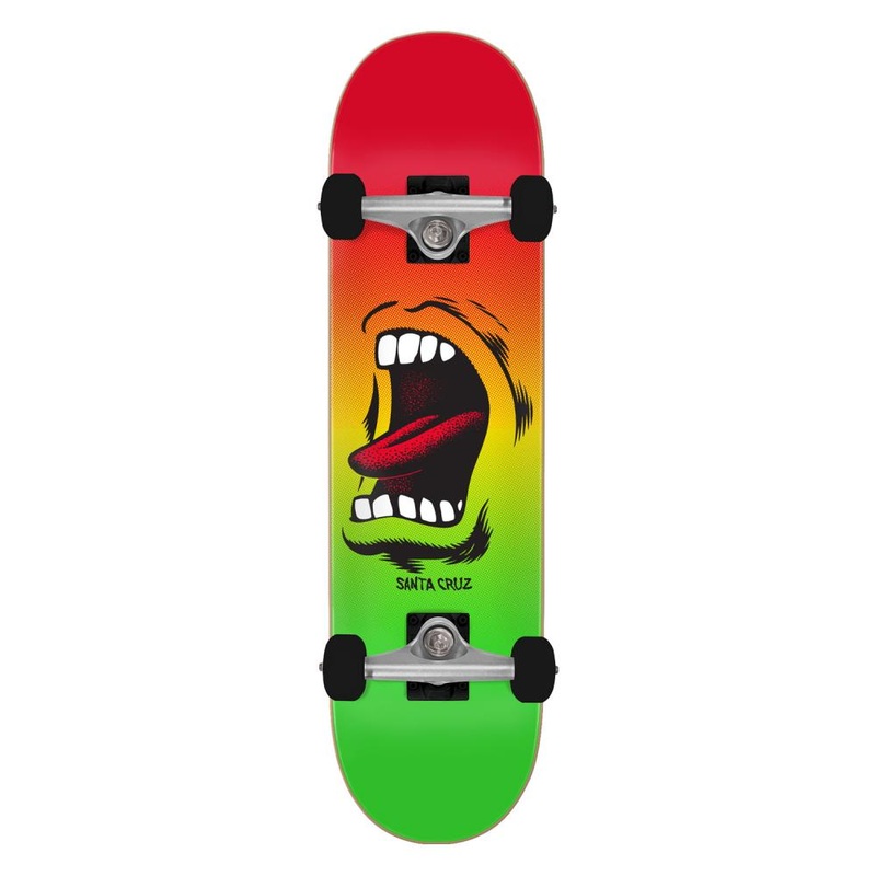 Santa Cruz Screaming Mouth Full Red/Orange/Green Skateboard – 8.0