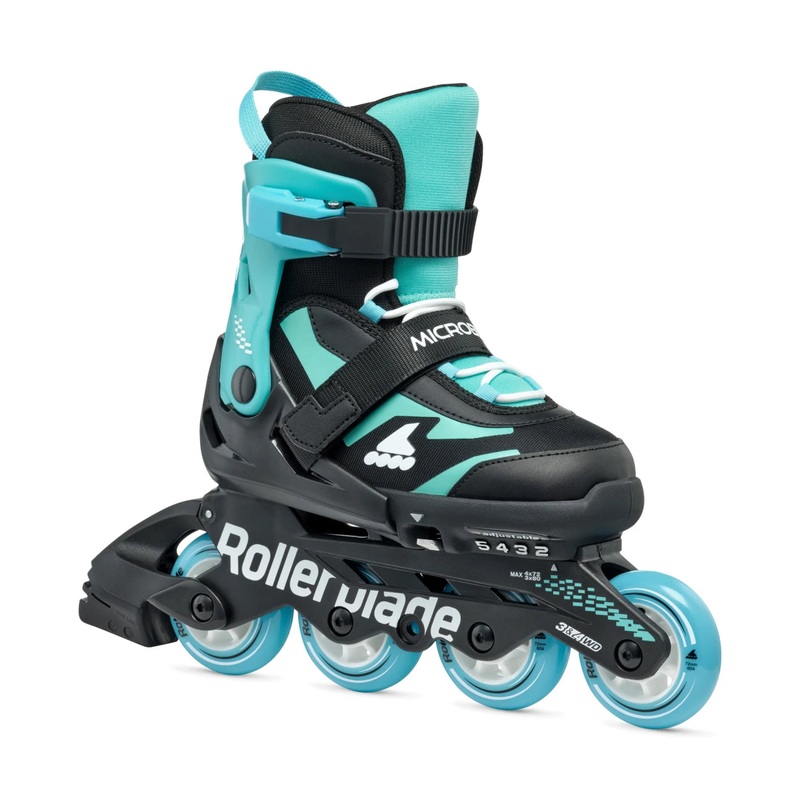 Rollerblade Microblade 2025 Adjustable Kids Skates – Black/Light Blue