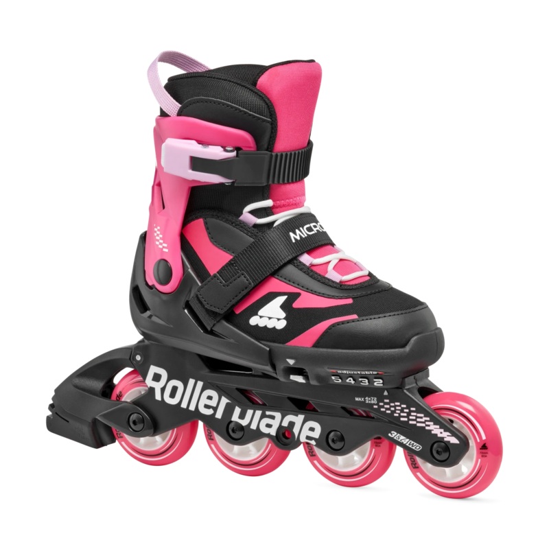 Rollerblade Microblade 2025 Adjustable Kids Skates – Black/Pink