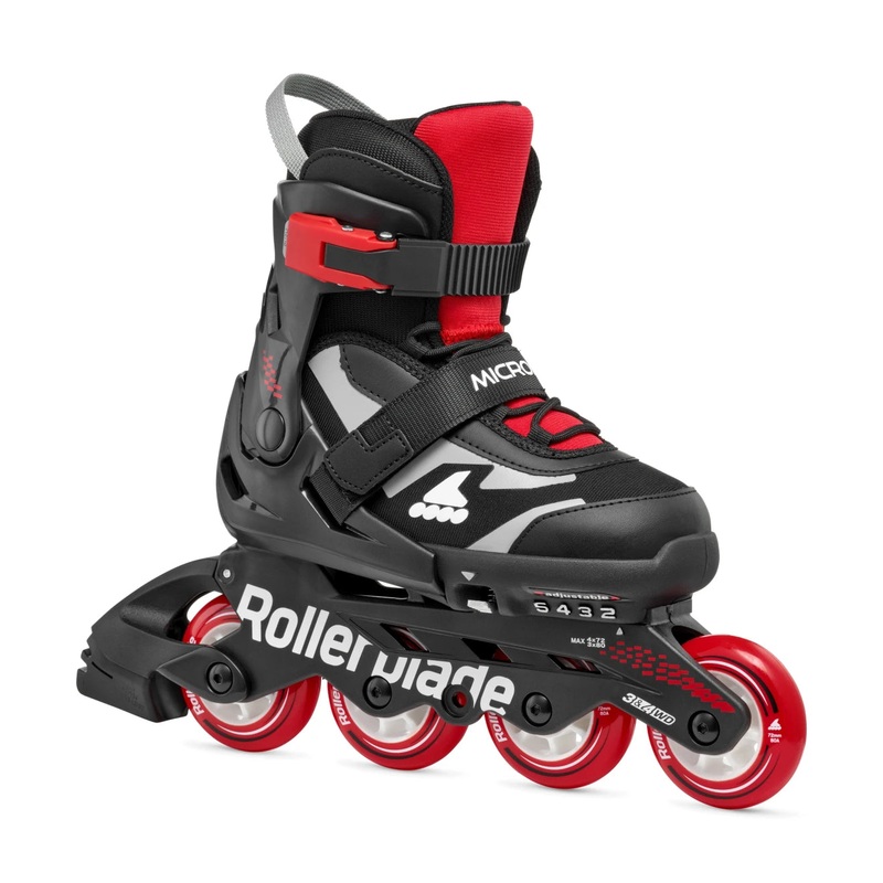 Rollerblade Microblade 2025 Adjustable Kids Skates – Black/Red