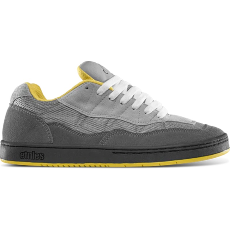 Etnies Snake Skate Shoes – Grey/Grey/Yellow