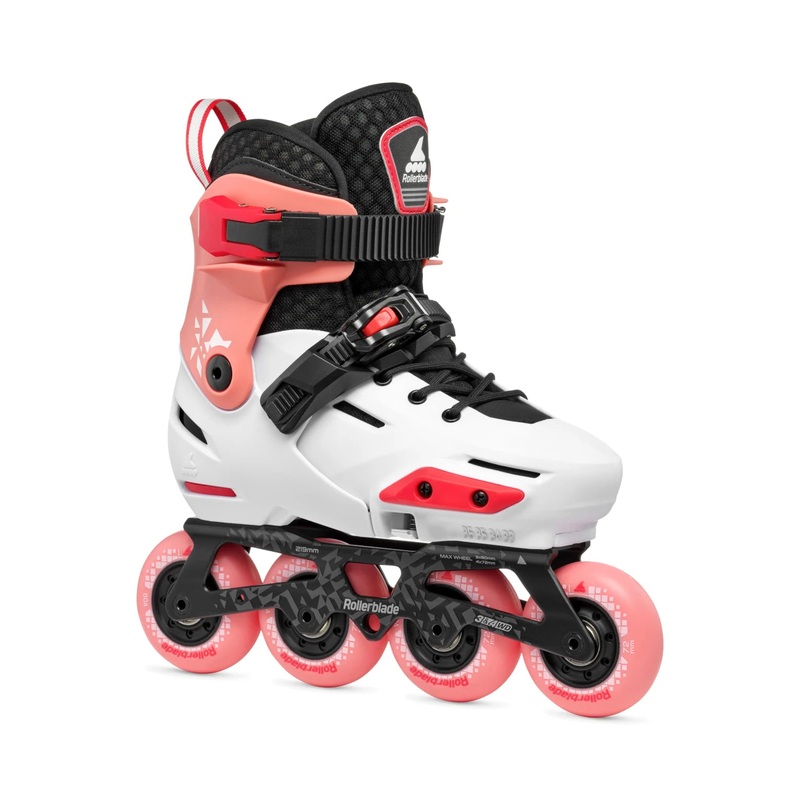 Rollerblade Apex 2025 Adjustable Inline Skates – Platinum/Coral