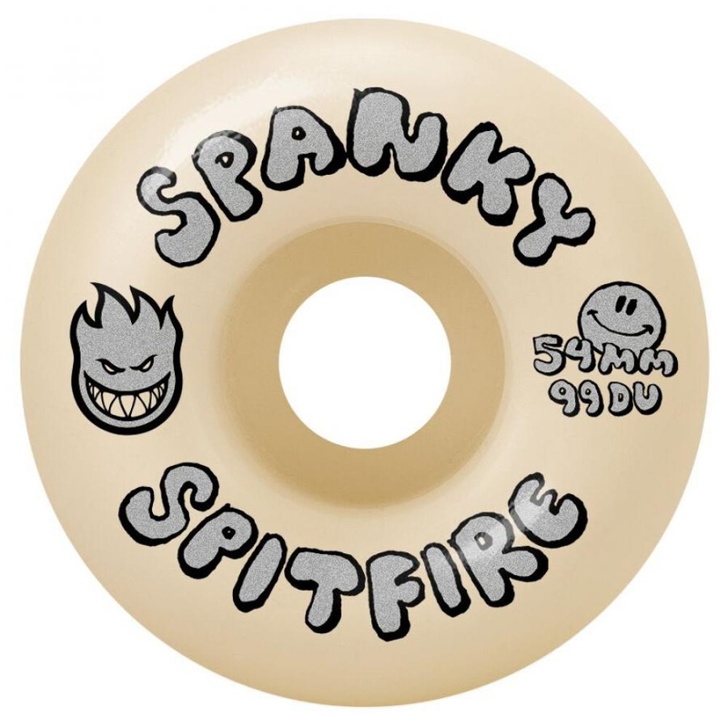 spitfire-formula-four-99-classic-spanky-happy-skateboard-wheels-54mm-99d_1 Spitfire Formula Four 99 Classic Spanky Happy Skateboard Wheels – 54mm 99d