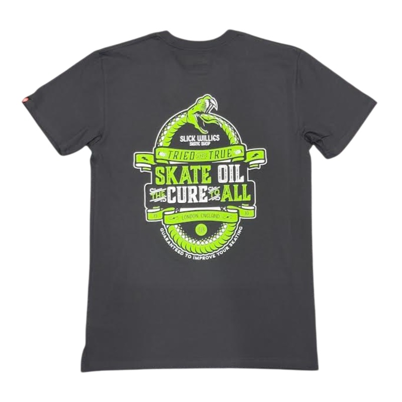 Slick’s Skate Store Snake T-Shirt – Black