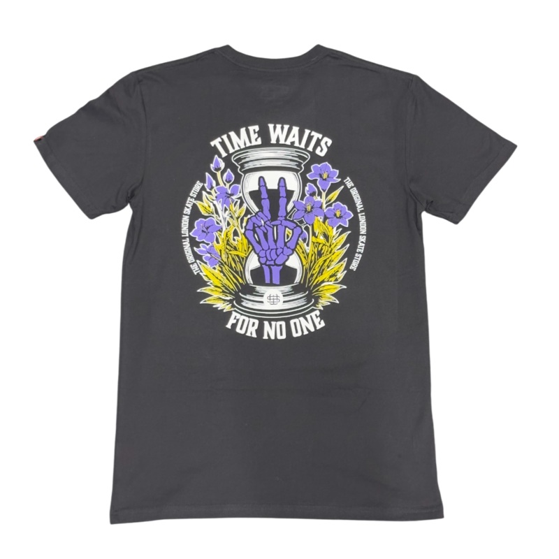 Slick’s Skate Store Time Waits T-Shirt – Black