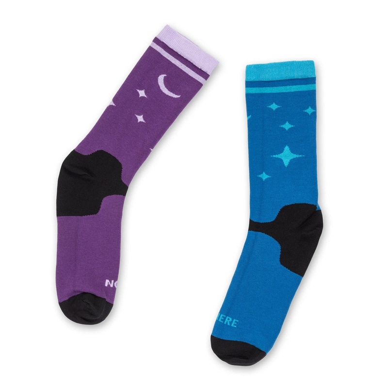Ugly Feet Club Miri Here Now Socks – Purple/Blue