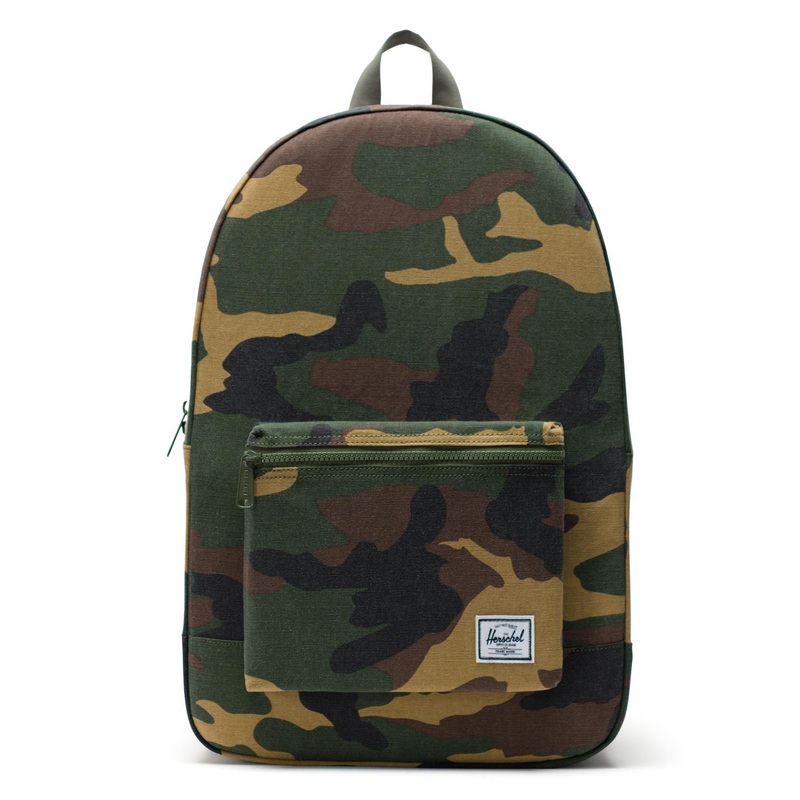 Daypack Packable Backpack|WOODLAND CAMO (01568)|COTTON BLACK (01566)