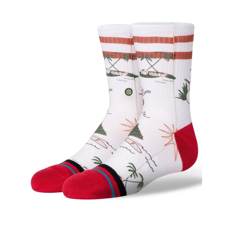 Santa in Hawaii Socks (Kids)|SM|MED|LRG|CANVAS (CNV)