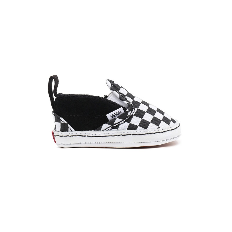 Slip-On V Crib Checker Black/True White Shoes (Infants)