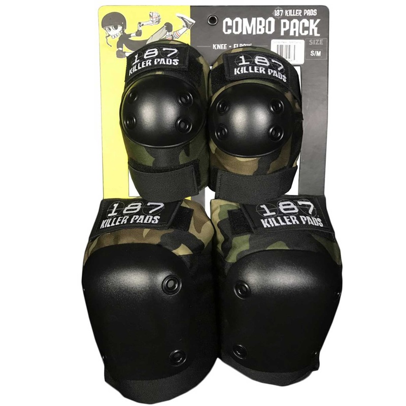 Combo Knees/Elbows Pads Pack|XS|S/M|L/XL|CAMO|BLACK|STONE KHAKI|GREY