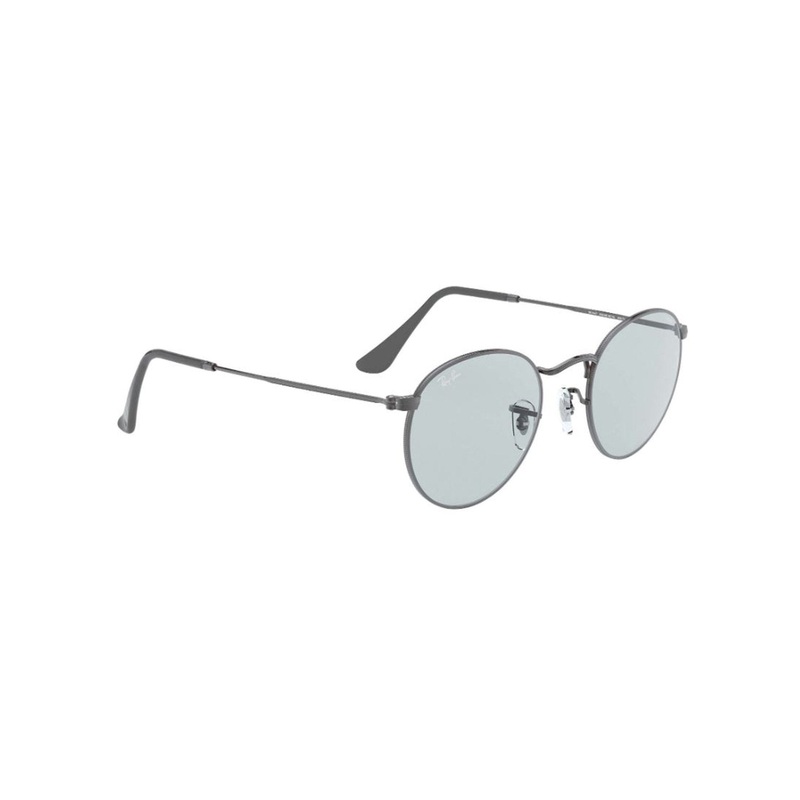 Round Metal Sunglasses|50|GUN/LGHT BLUE/DRK VIOLET