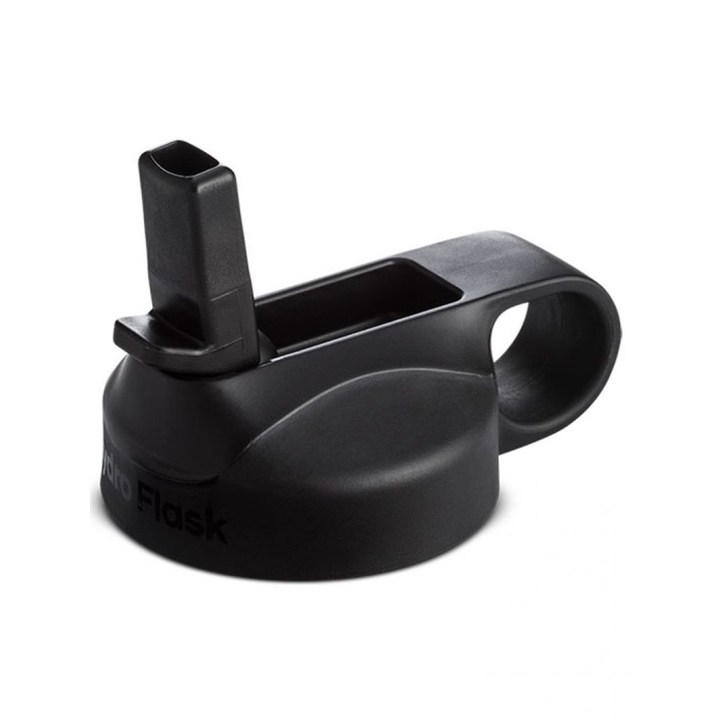 Black Wide Mouth with Straw Lid