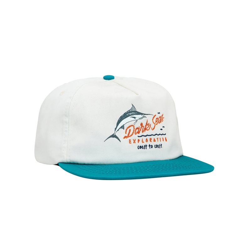Cuddy Snapback Hat|O/S|WHITE/TEAL (WHT)|BLACK (BLK)