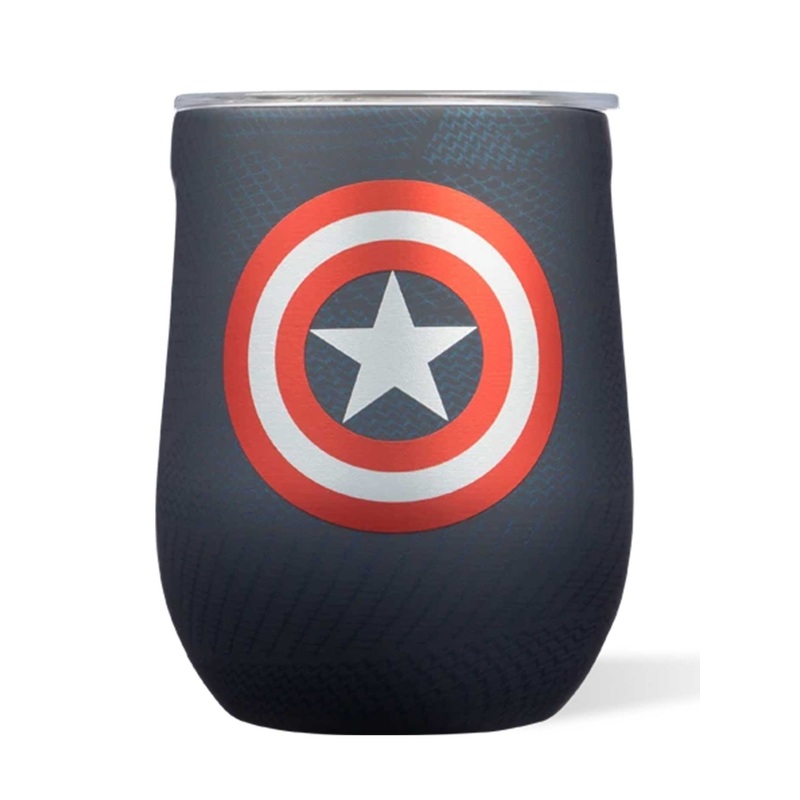 Corkcicle x Marvel 12oz Captain America Stemless Cup