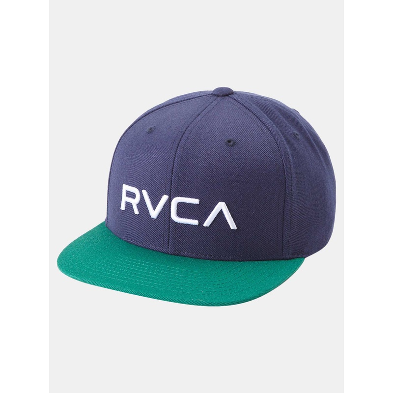 RVCA Twill II Snapback Hat|O/S|NAVY/GREEN (N27)|HEATHER GREY/BLACK (HYL)|CAMO/NAVY (GZA6)|BLACK/CHARCOAL (BCL)
