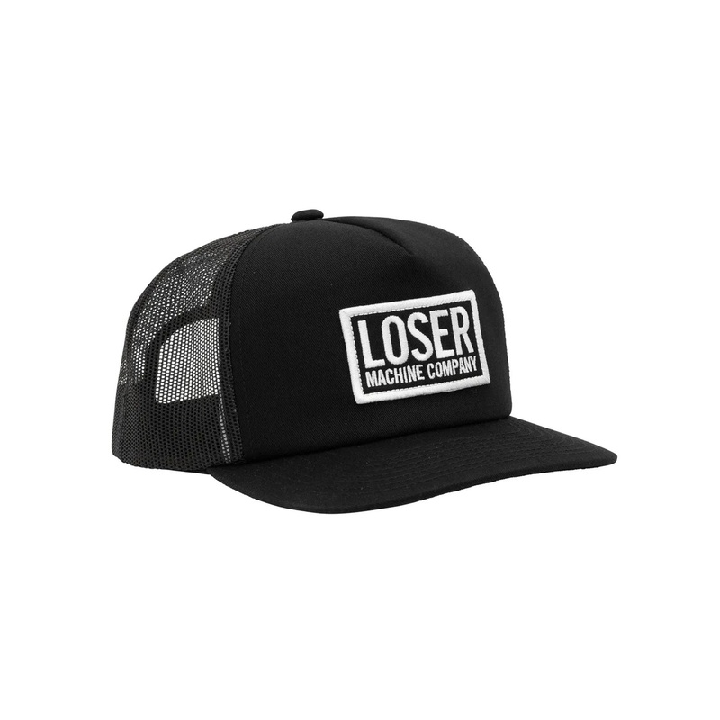 Box Trucker Snapback Hat|O/S|BLACK/WHITE (BWT)