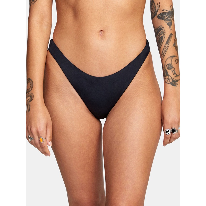 Solid French Bikini Bottom|SM|MED|LRG|BLACK (BLK)