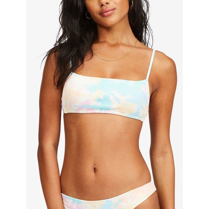 Rainbow Tide Square Bralette Bikini Top