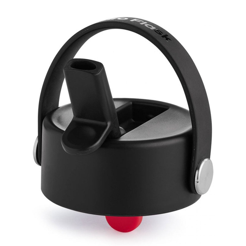 Black Wide Mouth Flex Straw Cap