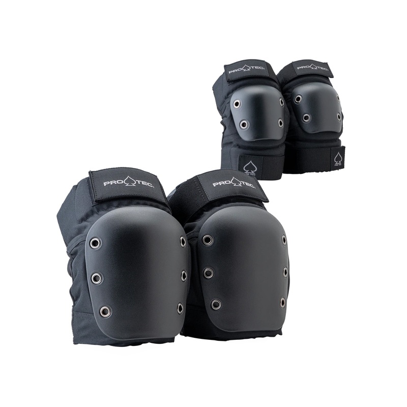 Street Knee/Elbow Pads Set|SM|MED|LRG|XL|BLACK