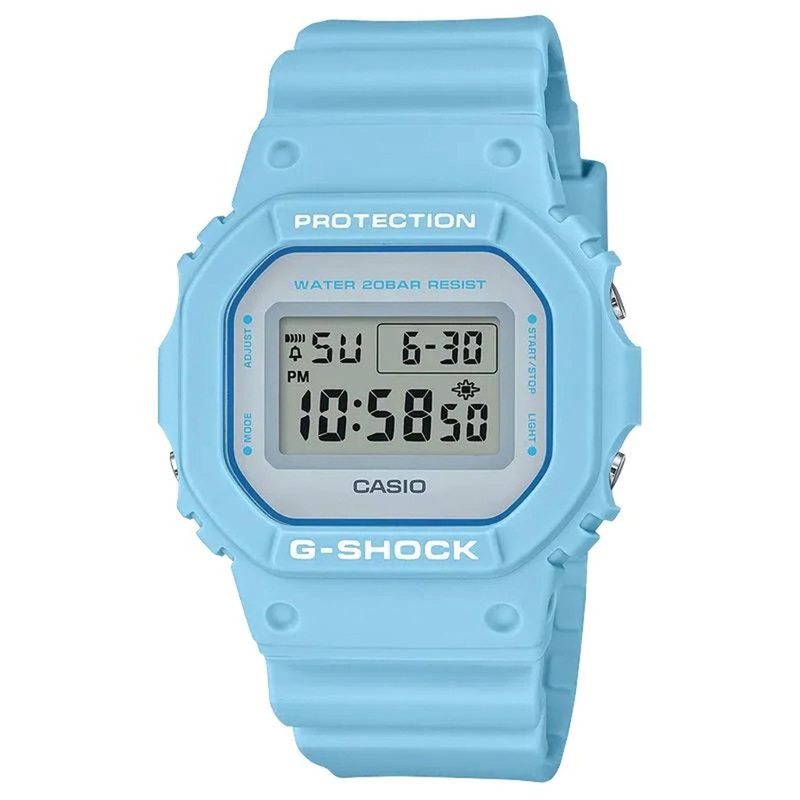 Digital Square Pastel Blue Watch