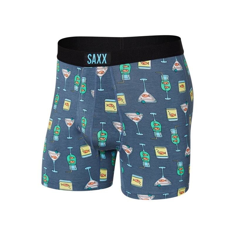 Ultra Brief Fly Boxer|SM|MED|LRG|XL|XS|XXL|NTICAL NGHTCAP/BLUE (NAU)