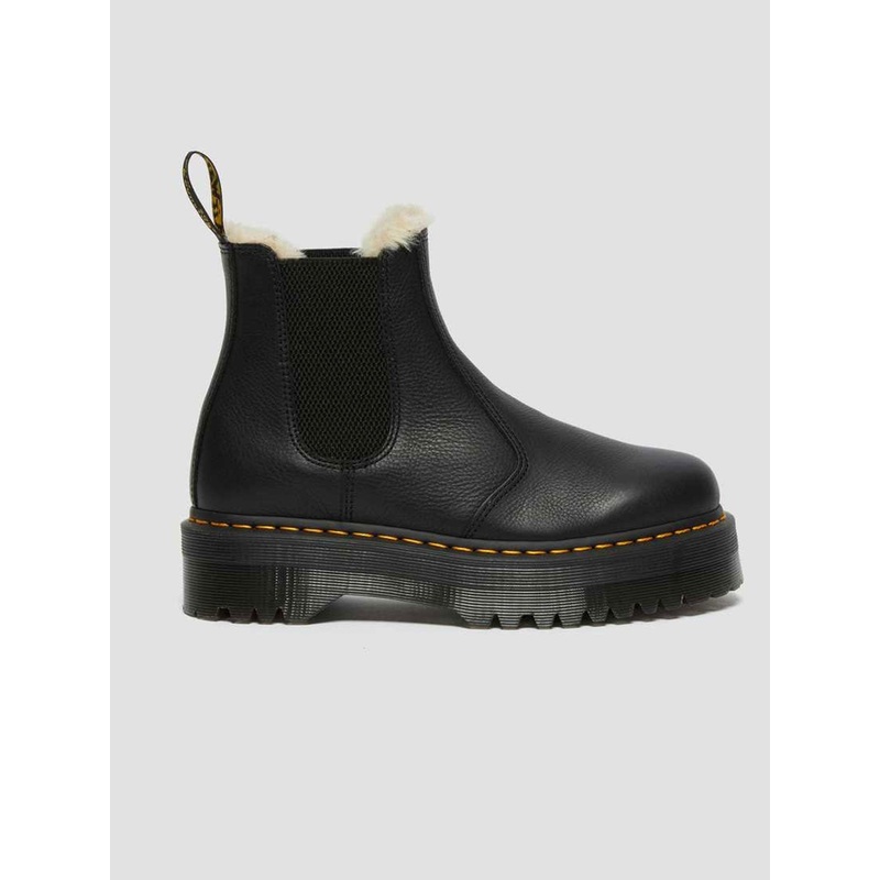 2976 Faux Fur Lined Platform Chelsea Boots