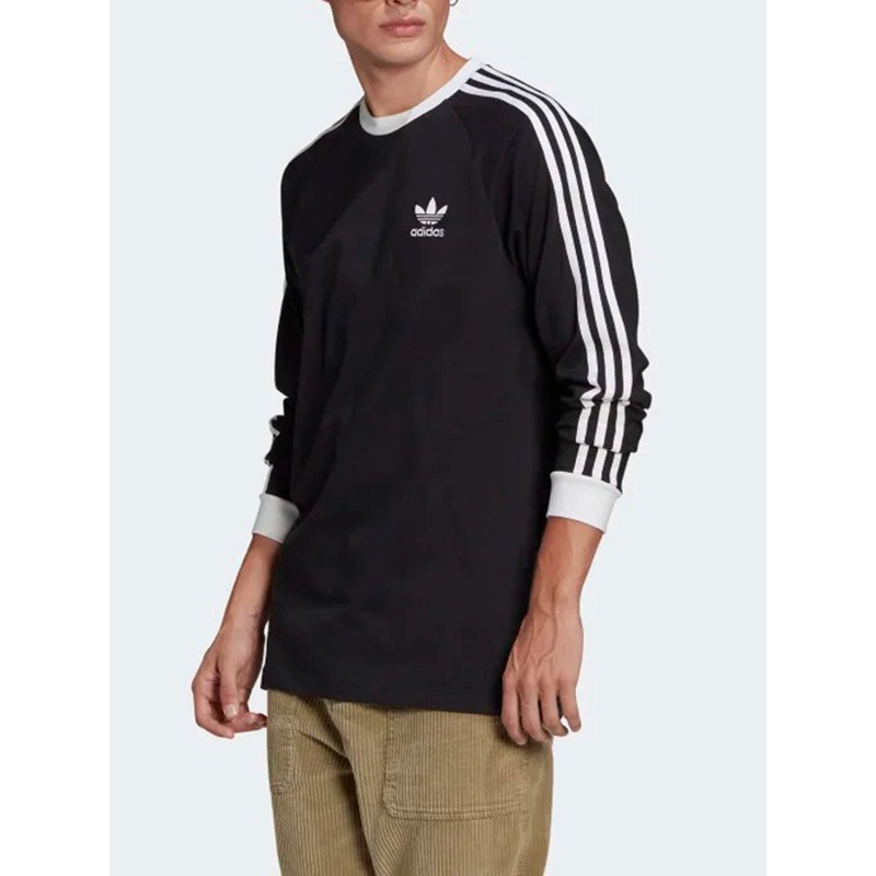 Adicolor 3 Stripes Long Sleeve Black T-Shirt