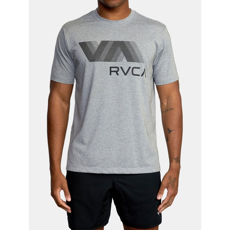 VA RVCA Blur Sport T-Shirt|SM|MED|LRG|XL|XXL|ATHLETIC HEATHER (AHR)|BLACK (BLK)|WHITE (WHT)|IMPERIAL (PQM0)