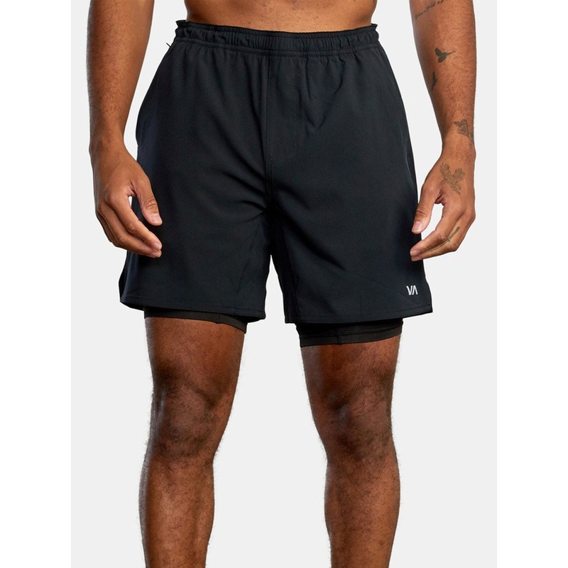 Yogger Train 2 In 1 Shorts|SM|MED|LRG|XL|XXL|BLACK MULTI (BML)