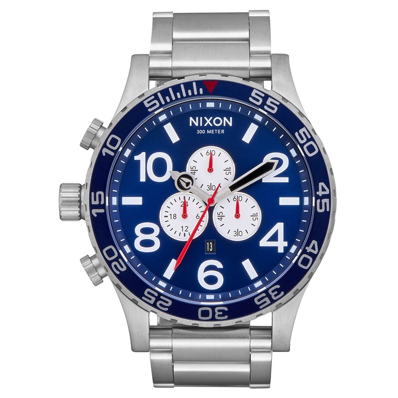 51-30 Chrono Watch|O/S|NAVY SUNRAY/SILVER (5091)