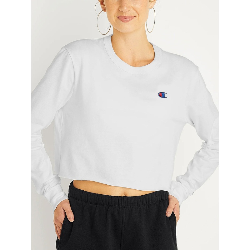 Boyfriend Cropped Long Sleeve T-Shirt