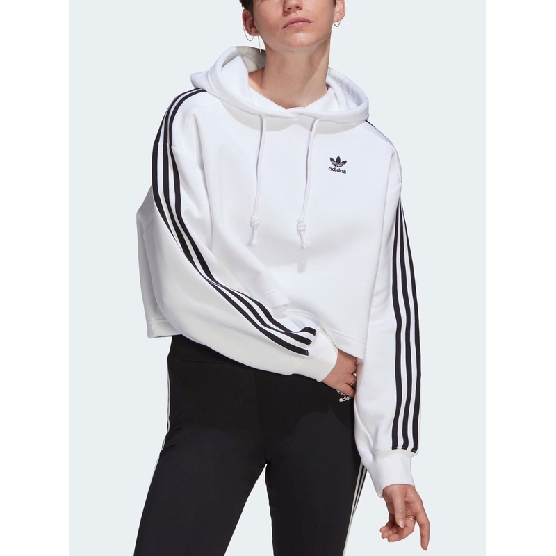 Adicolor Classics Crop Hoodie|XS|SM|MED|LRG|WHITE