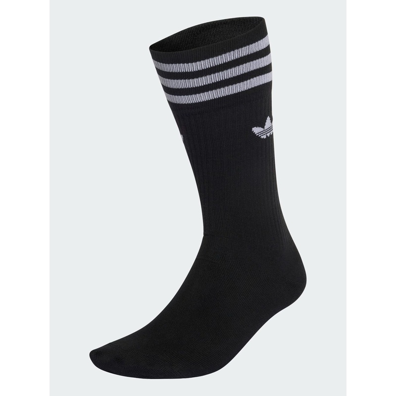 Solid Crew Socks|6-8.5|9-11|BLACK/WHITE