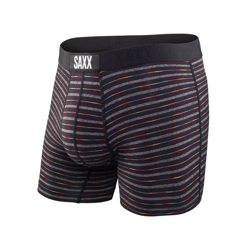 Vibe Brief Black Gradient Stripe Boxer