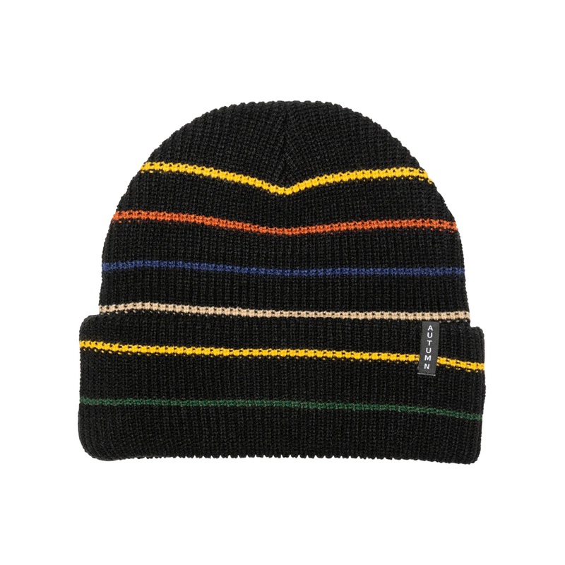 Multi Stripe Beanie|O/S|BLACK|WHITE