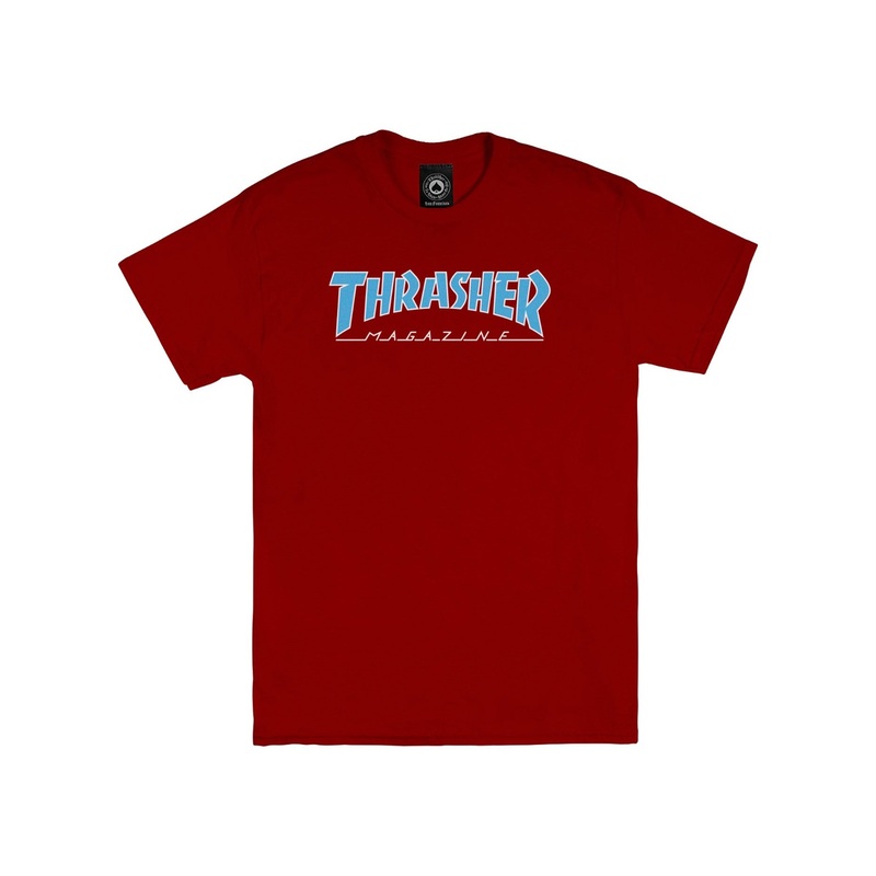 Skate Mag Outlined T-Shirt|SM|MED|LRG|XL|CARDINAL