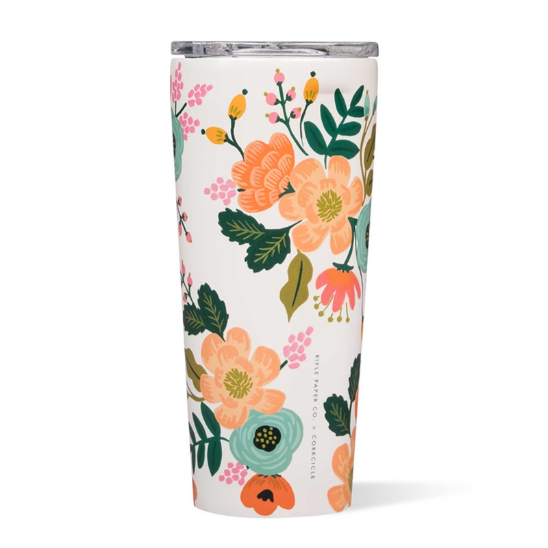 Corkcicle x Riffle Paper Co. 24oz Cream Lively Floral Tumbler